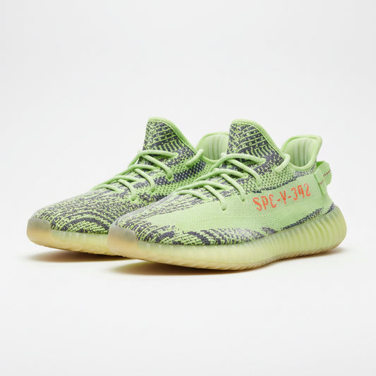 Yeezy 350￼bots verde fosforescente azul