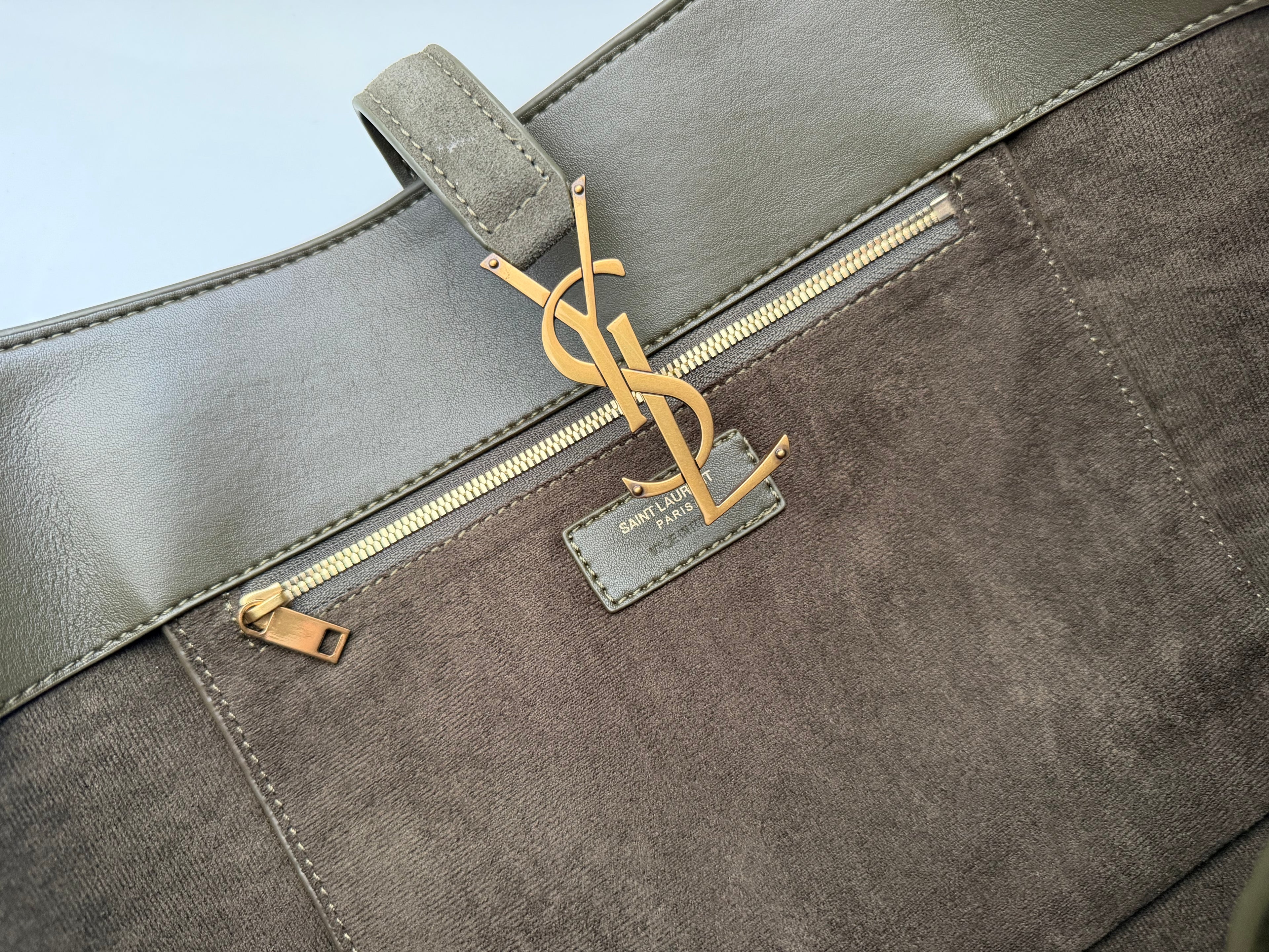Bolsa ysl piel verde