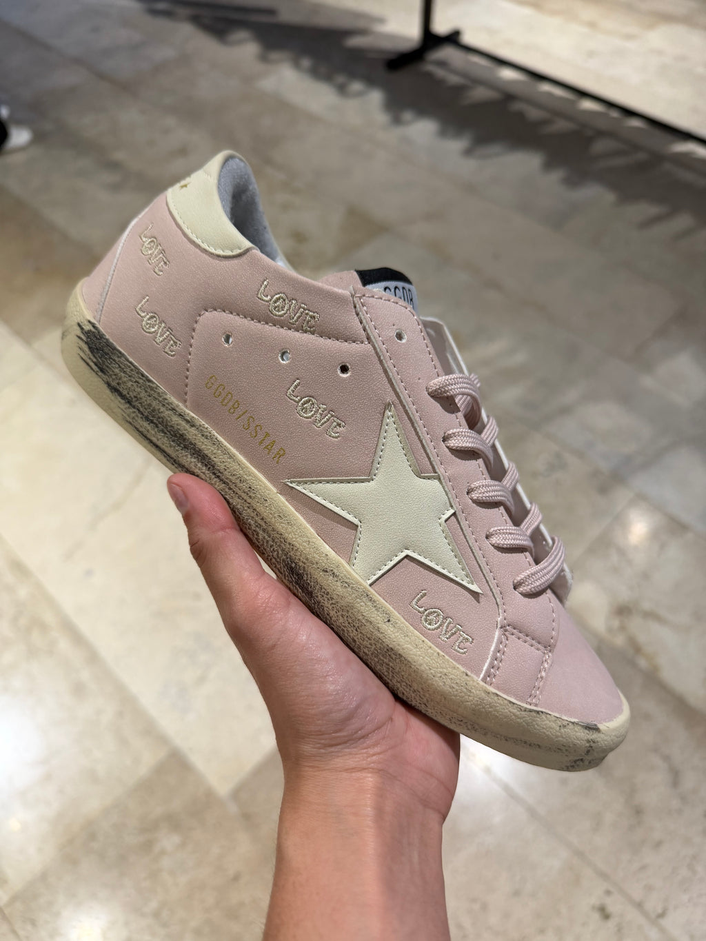 Golden Goose rosa blanco