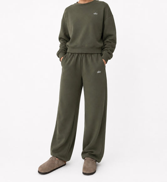 Conjunto Alo yoga b��sico sudadera y pants  v