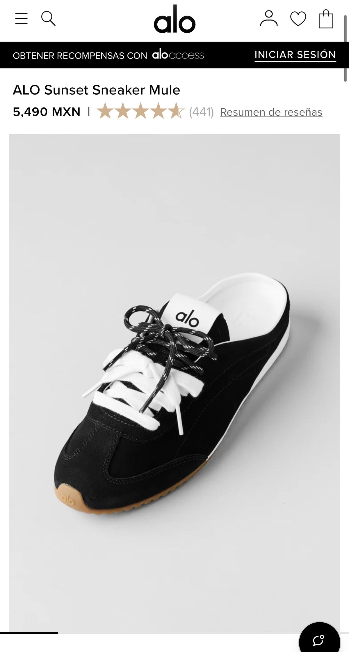Tenis Alo yoga de meter negro