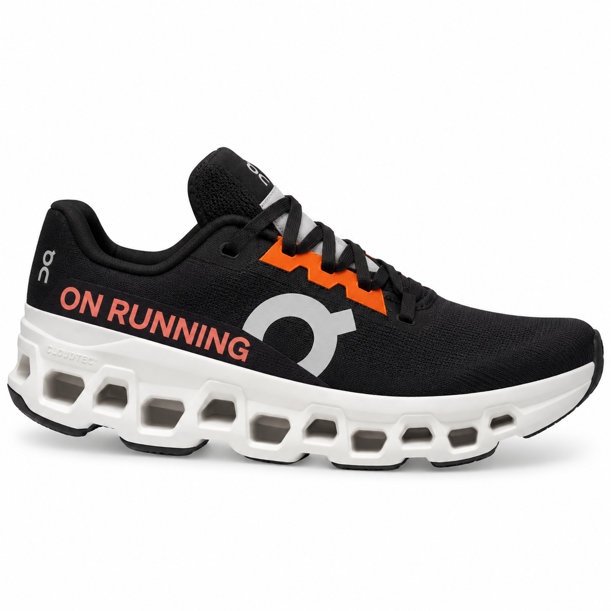 Tenis on Cloud Monster negro con naranja