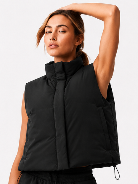 Chaleco Alo yoga  negro bordado
