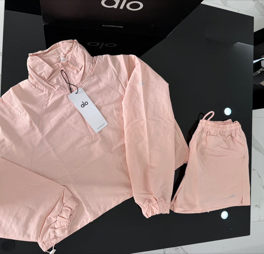 Conjunto Alo yoga rosa claro