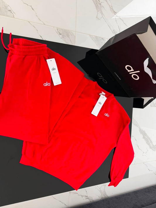 Conjunto Alo yoga rojo