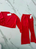 Conjunto lululemon roja modal
