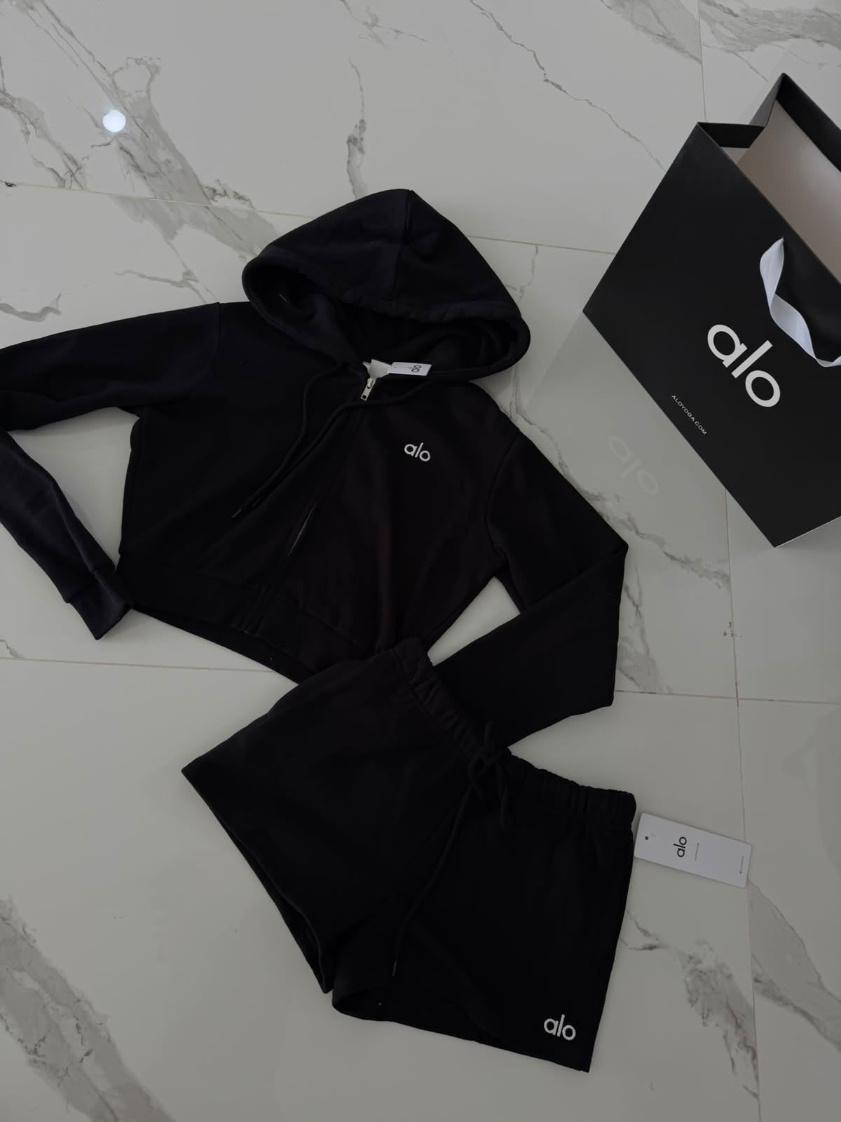 Conjunto Alo yoga negro algodón
