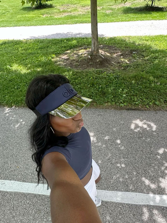 Visera azul marino