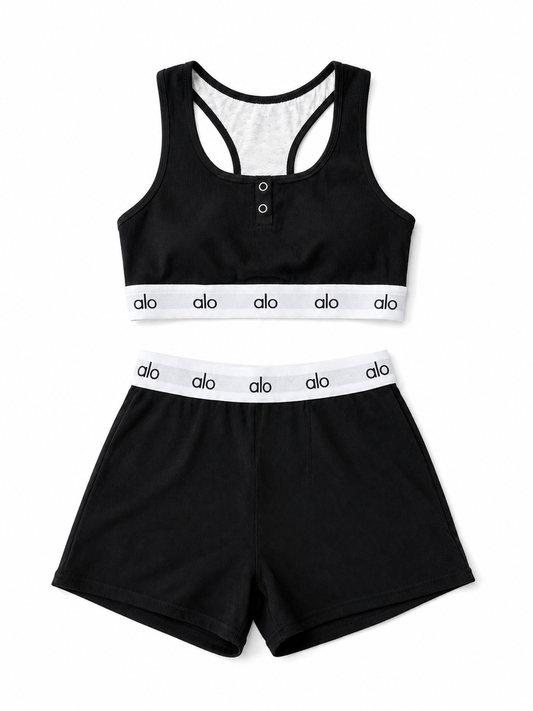 Conjunto Alo yoga top y box