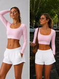 Top manga larga Alo yoga rosa
