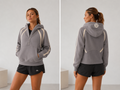 Sudadera lululemon medio sierre gris