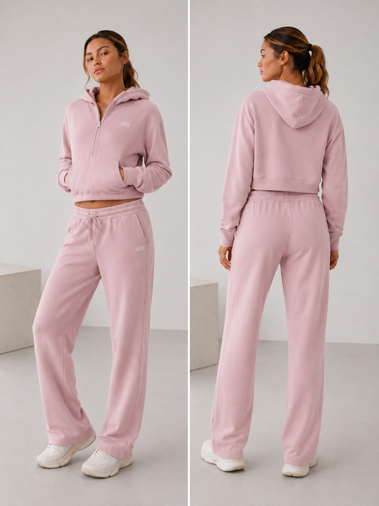 Conjunto Alo yoga rosa