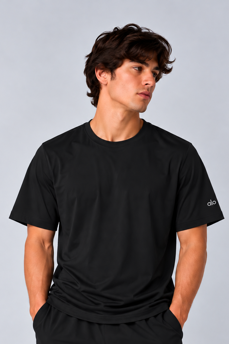 Playera Alo yoga negra caballero
