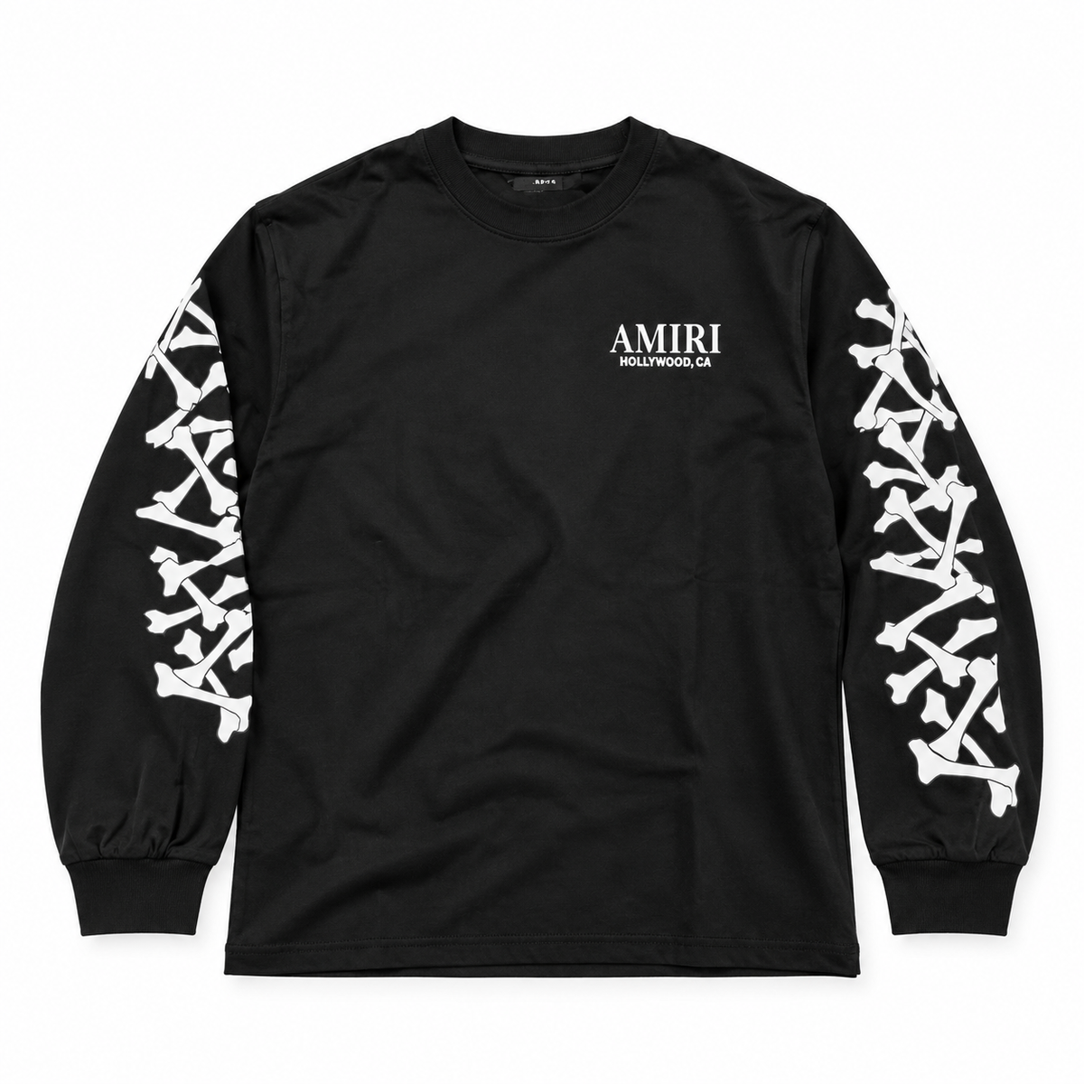 Playera manga larga amiri negra