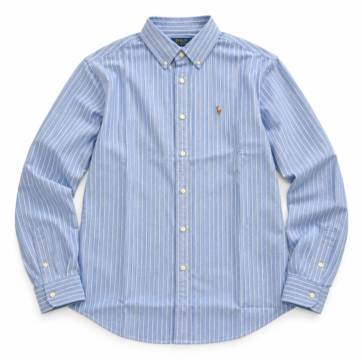 Camisa polo rayas azul