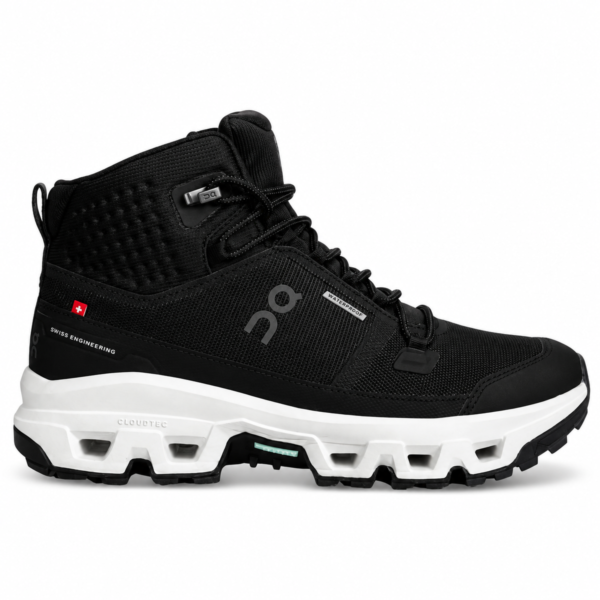 On Cloud Bota Rock negra suela blanca
