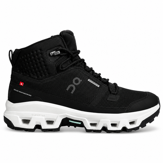 On Cloud Bota Rock negro suela blanca