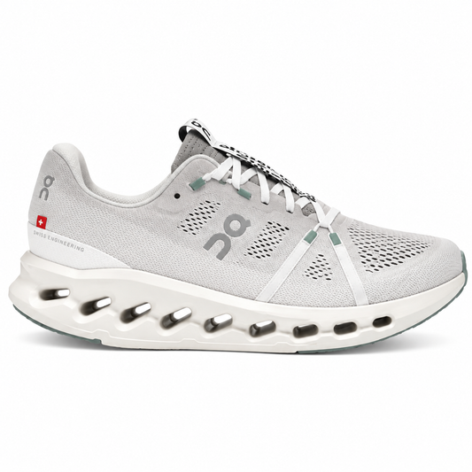 Tenis on Cloud Surfer lengueta escrita verde