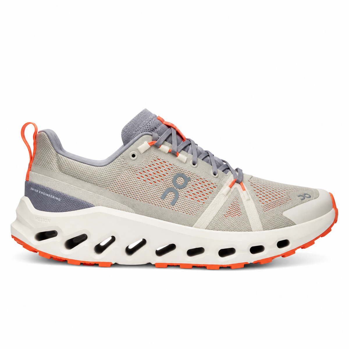 Tenis on Cloud surfer Trail gris naranja